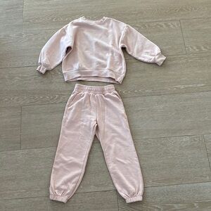 Zara pink sweatsuit, size 7 Girls